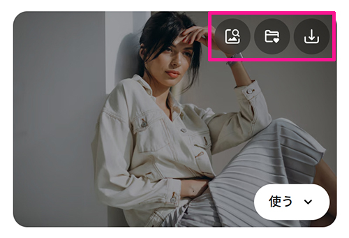 Freepikの使い方 ステップ15：いくつかマークが表示される