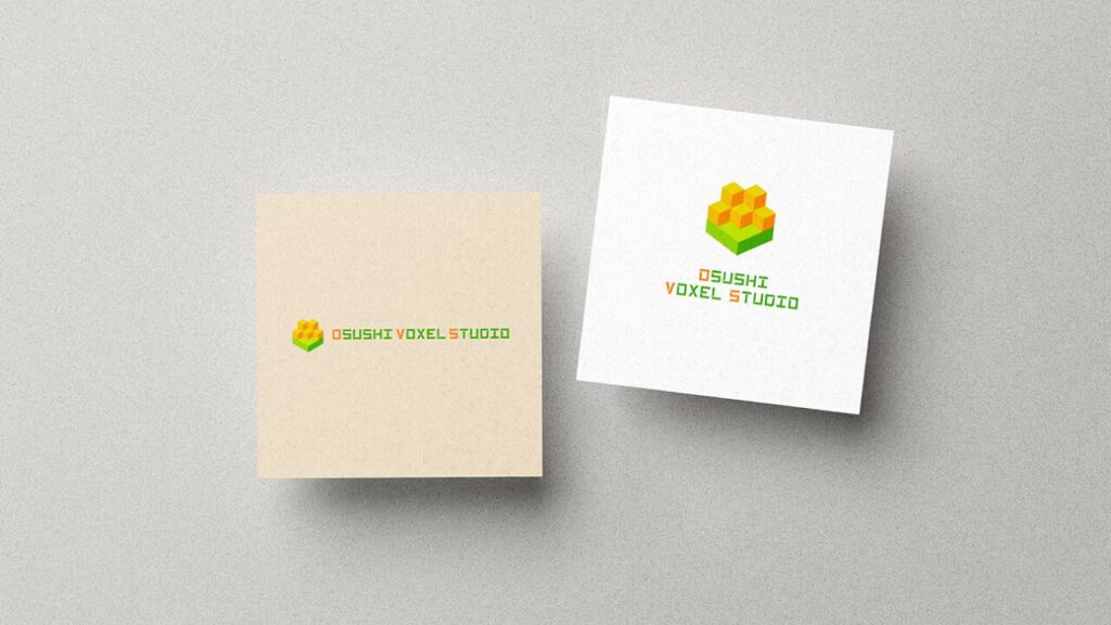 デザイナーおもち制作ロゴデザイン【Osushi Voxel Studioさま】